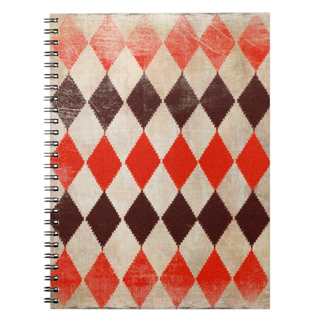 shabby rhombuses background notebook (Front)