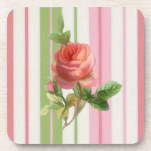 Shabby Rose Cork Coaster