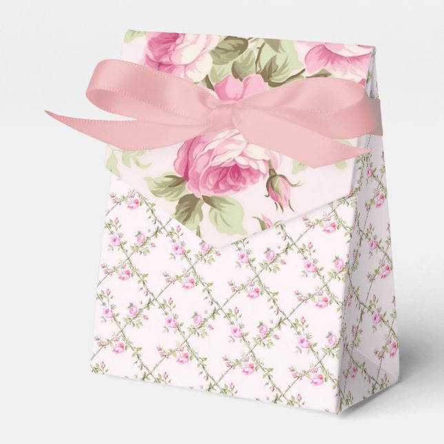 Shabby Rose Garden Cottage  Favor Box (Front Side)