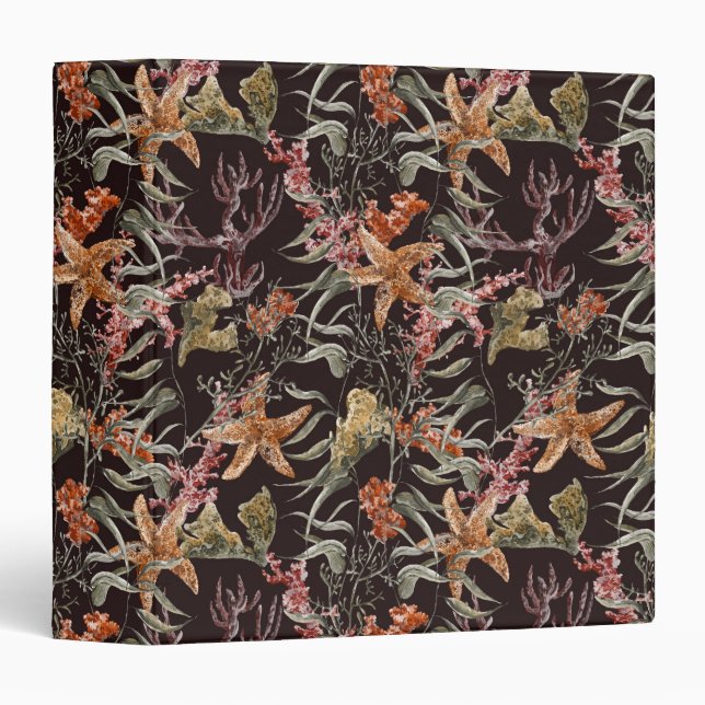Shabby Sea Life Pattern Binder (Front/Spine)