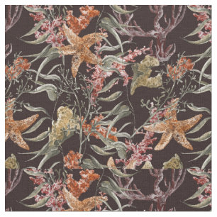Shabby Sea Life Pattern Fabric