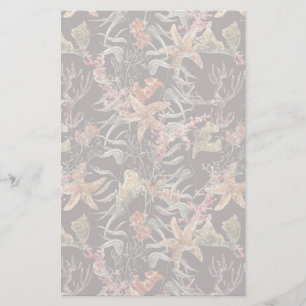 Shabby Sea Life Pattern Stationery