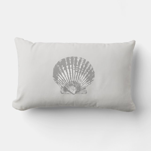 Shabby seashell lumbar pillow (Front)