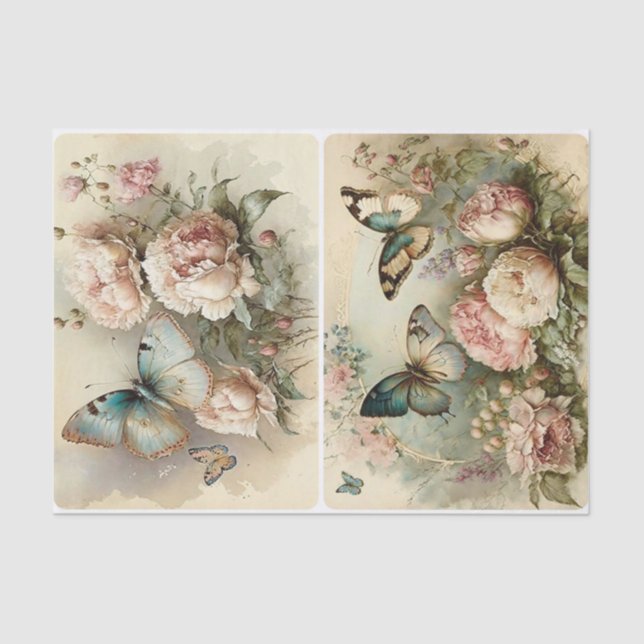 Shabby Spring  Tissue Paper (Front)