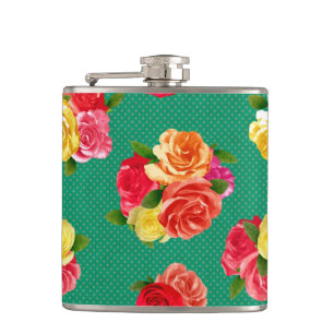 Shabby Vintage Floral Flask