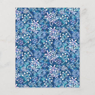 Shabby vintage papier à gratte-ciel bleu floral