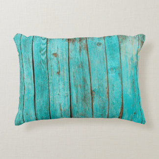Shabby Wood Backgroundwood, beach, background, blu Accent Pillow