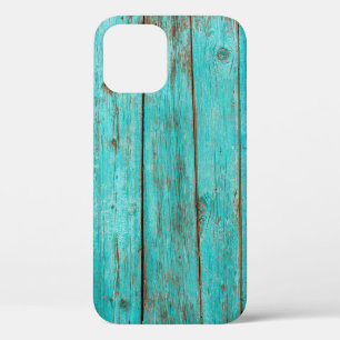 Shabby Wood Backgroundwood, beach, background, blu iPhone 12 Case