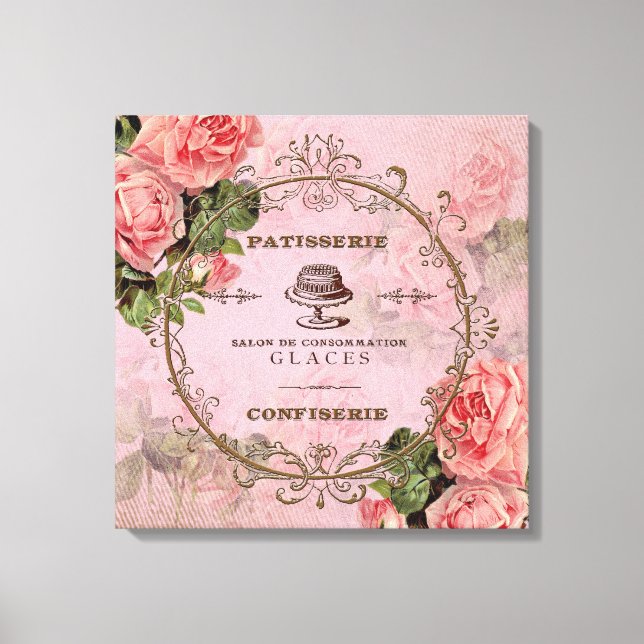 ShabbyVintageRoses2 - Wrapped Canvas (Front)