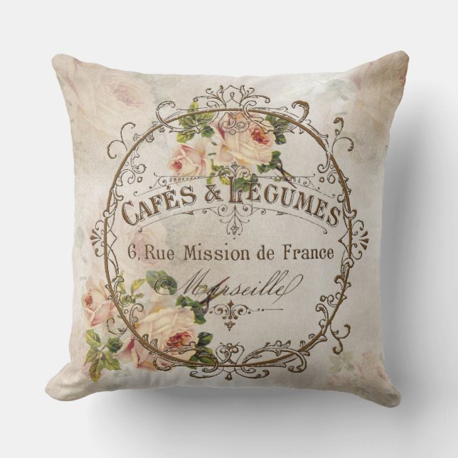 ShabbyVintageRoses - Pillow (Front)