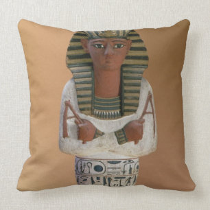 Shabti figure of Ramesses IV, New Kingdom (stuccoe Throw Pillow