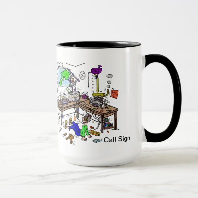 Shack Happens Funny Ham Radio Mug (Right)