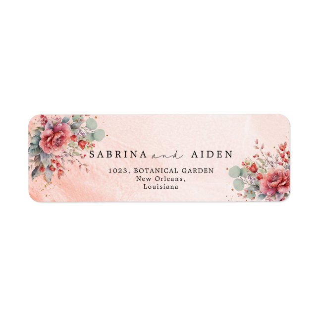 Shade Of Blush Pink Peach | Dusty Blue Wedding  (Front)