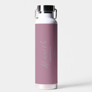 Shade of Pink Aluminum   Modern Monogram Bachelor  Water Bottle