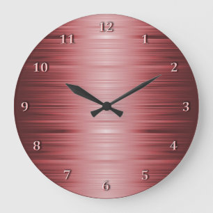 Shaded Burgundy Ruby Red Wall Clock
