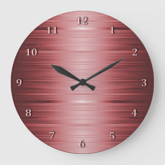 Shaded Burgundy Ruby Red Wall Clock