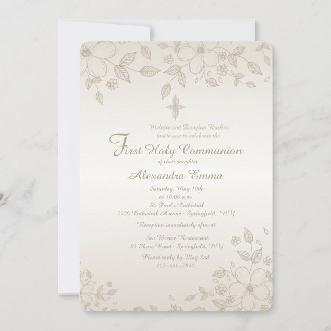 Shaded Floral Invitation (Front)