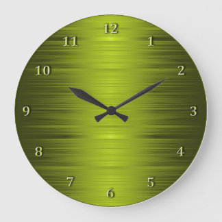 Shaded Olive Moss Green Wall Clock