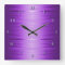 Shaded Purple Violet Lavender Square Wall Clock