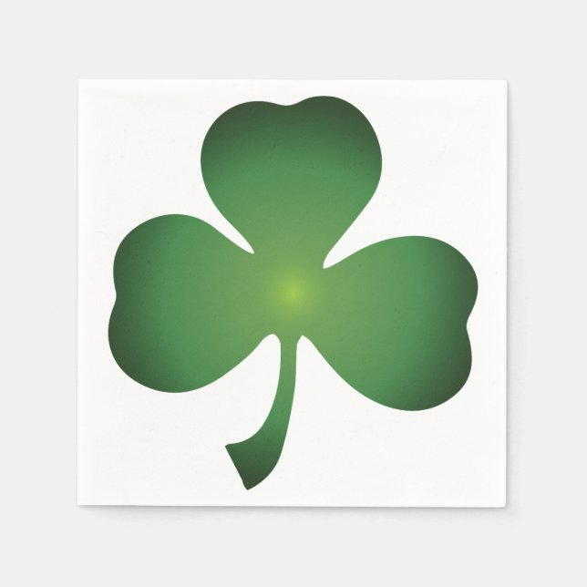 Shaded Shamrock Cocktail Napkins (Front)