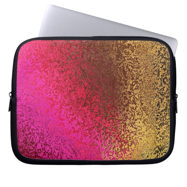 Shades in Purple and Gold Laptop Sleeve (Front)