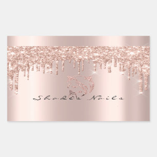 Shades Nails Packaging Rose Gold Glitter Spark1 Sticker