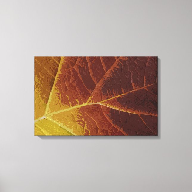 Shades of Autumn Leaf Canvas Print (Front)