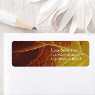Shades of Autumn Leaf Return Address