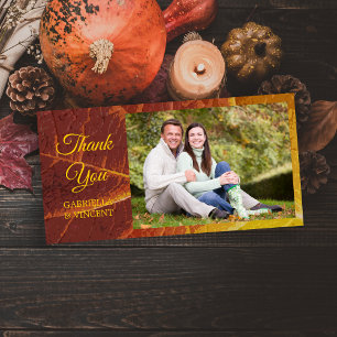 Shades of Autumn Thank You Photo Card