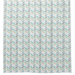 Shades of Blue and Grey Herringbone Pattern Design