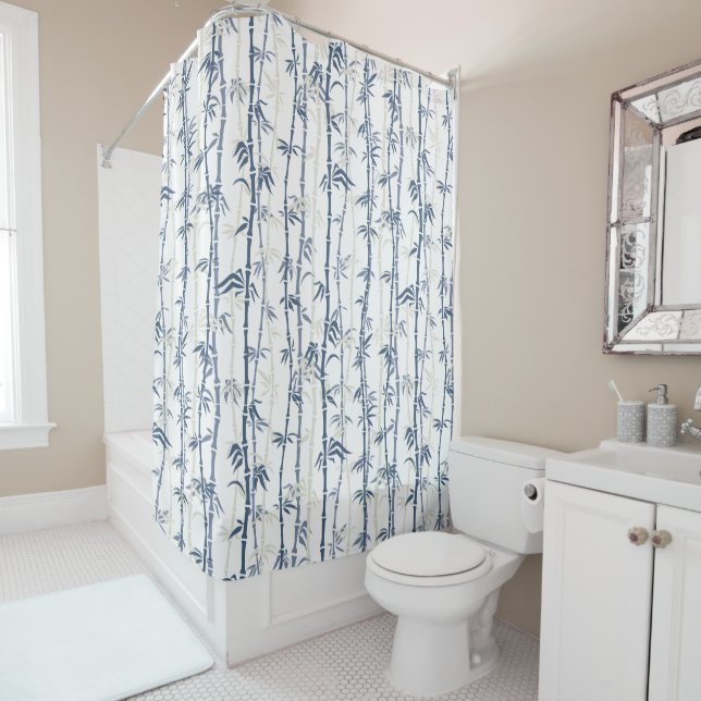 Shades of Blue Bamboo Pattern (In Situ)