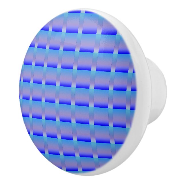 Shades of Blue Ceramic Knob (Right)
