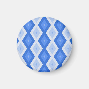 Shades of blue diamond pattern magnet