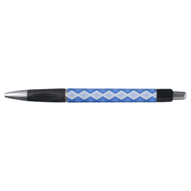 Shades of blue diamond pattern pen (Front)