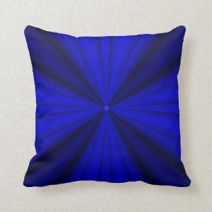 Shades of Blue Folds  Throw Pillow