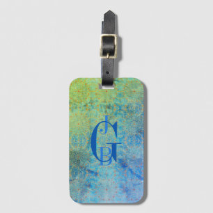 Shades of Blue Green Ombre Luggage Tag