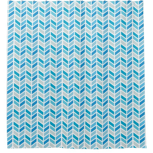 Shades of Blue Herringbone Pattern Design (Front)