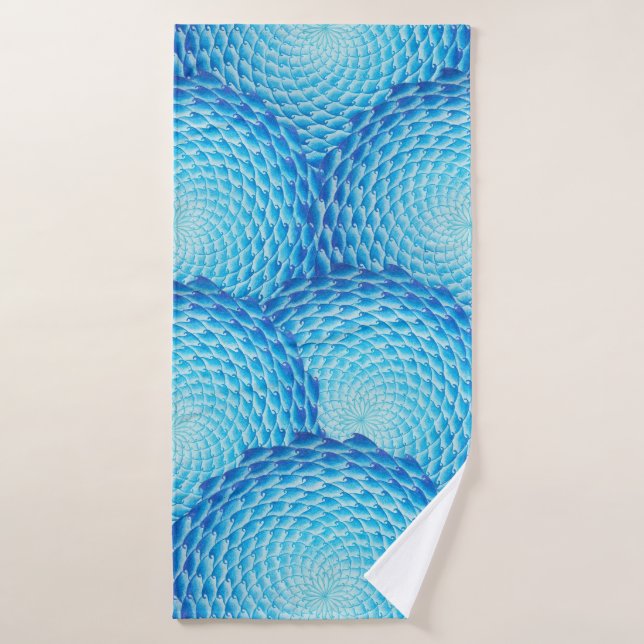 Shades of Blue Mandala Bath Towel (Bath Towel)