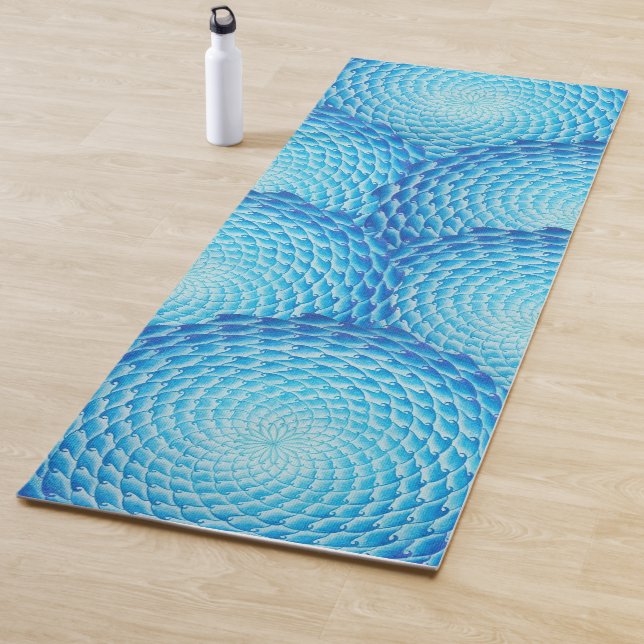 Shades of Blue Mandala Pattern Yoga Mat (In Situ)