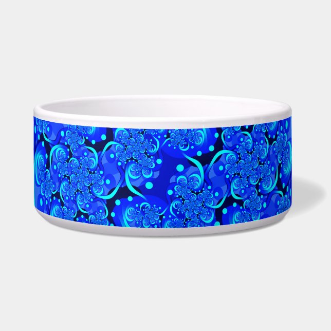 Shades of Blue Modern Abstract Fractal Art (Front)