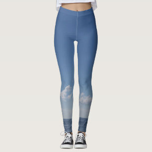 Shades of blue Ocean and sky Leggings