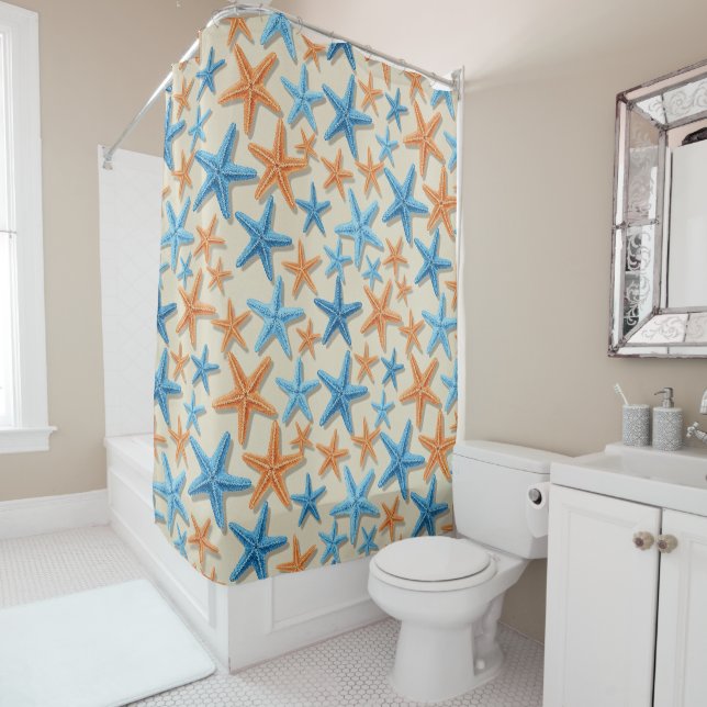 SHADES OF BLUE & ORANGE TROPICAL STARFISH (In Situ)
