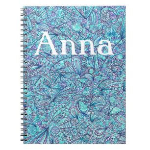 Shades Of Blue Personalized Notebook