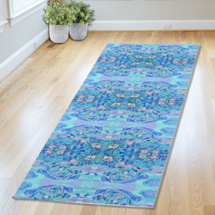 Shades of Blue Personalized Yoga Mat