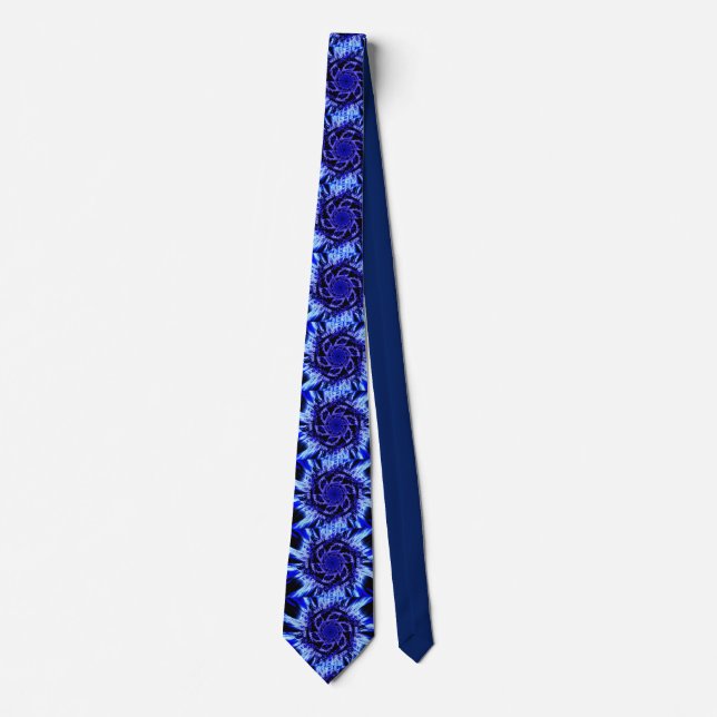 Shades of blue pinwheel tie (Front)