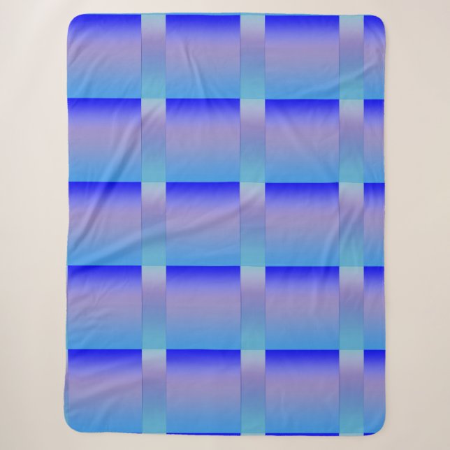 Shades of Blue Sherpa Blanket (Front)