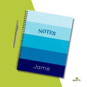 Shades of Blue Spiral Journal