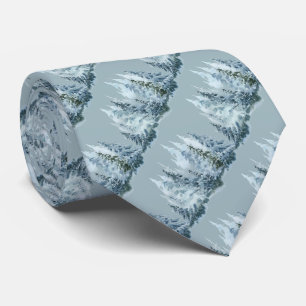 Shades of Blue Spruce Coniferous Trees Wilderness Tie
