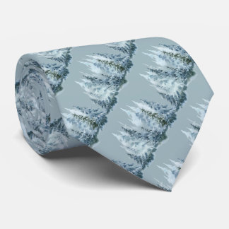 Shades of Blue Spruce Coniferous Trees Wilderness  Tie