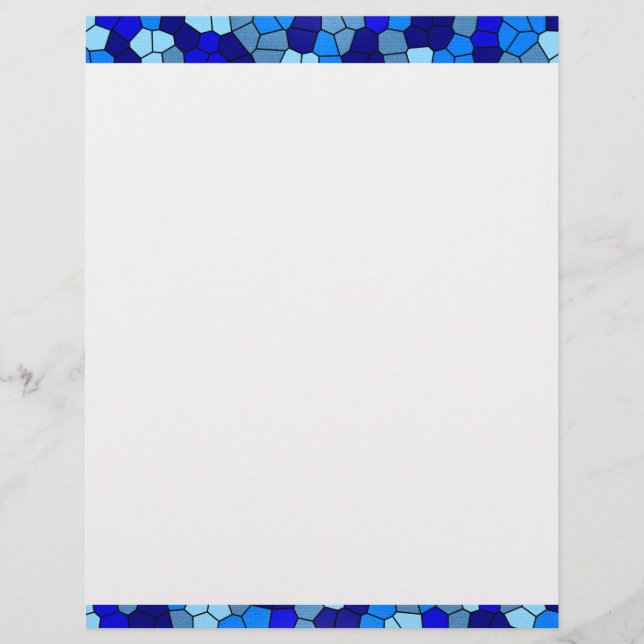 Shades Of Blue Stained Glass by Shirley Taylor (Front)